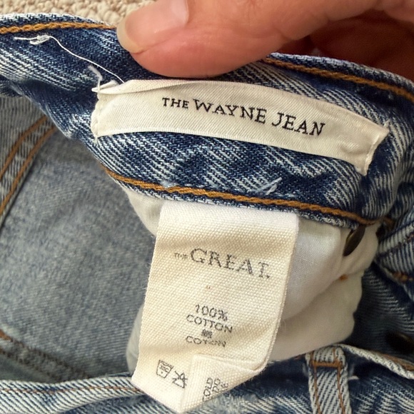 THE GREAT. Wayne Jean with Embroidered Daisies sz 26 - Picture 3 of 6